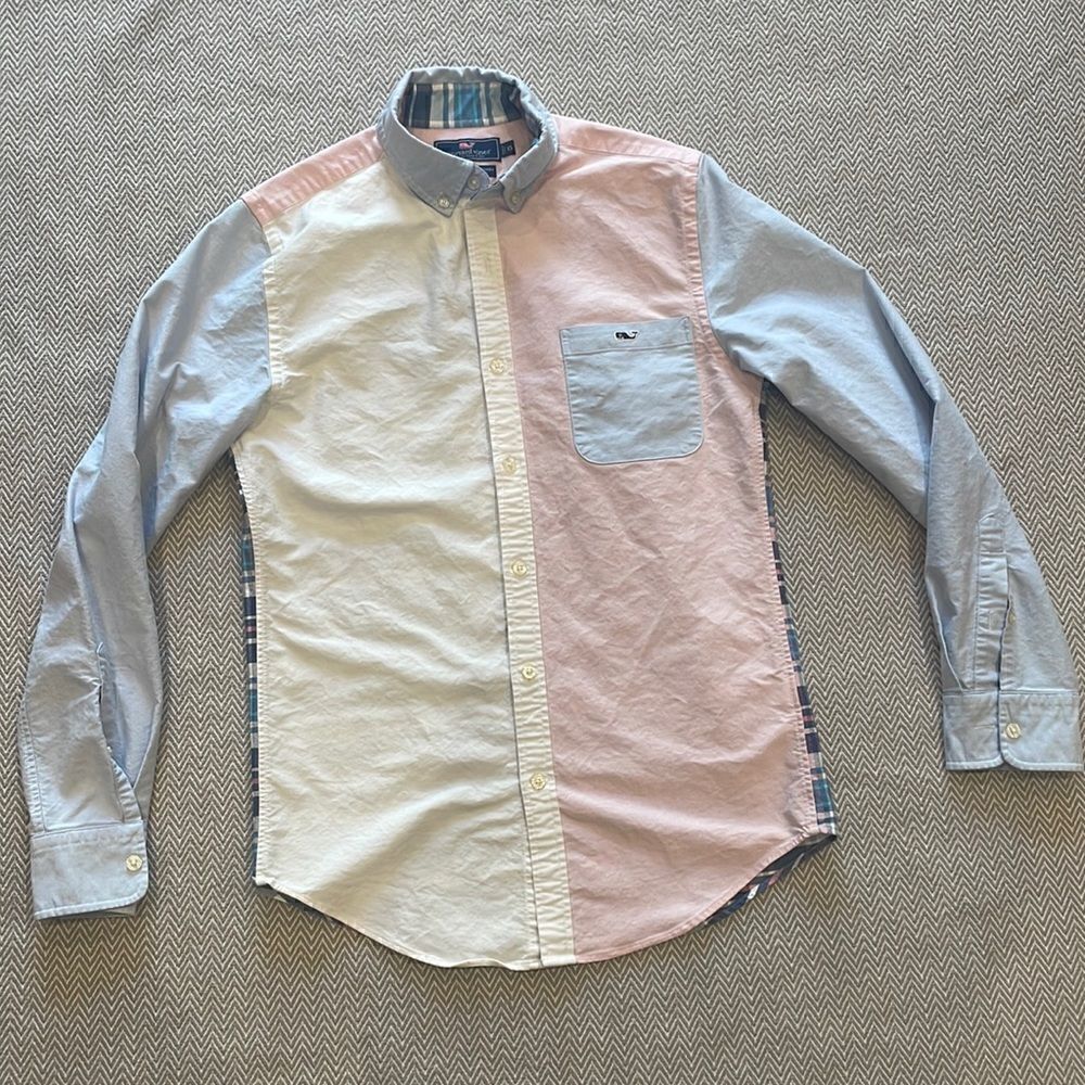 Vineyard Vines Mens Cotton Long Sleeve Button Up Shirt